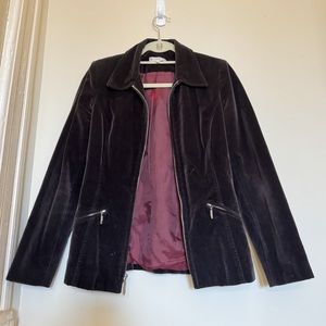 Gorgeous Velvet Bebe Zipper Jacket